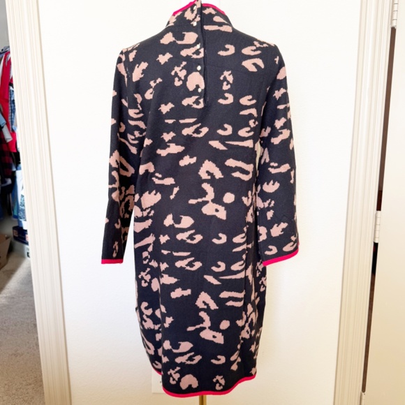 JODIFL Black Mock Neck Leopard Sweater Dress Size M - Picture 8 of 8